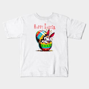 Happy Easter Bunny Hatchling Tee – Colorful Egg Surprise Shirt Kids T-Shirt